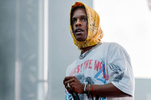 Asap Rocky Yellow Bandana Wallpaper