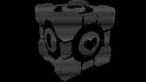 Ascii Text Companion Cube Wallpaper