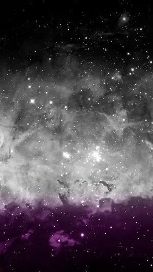 Asexual Galaxy With Stars Phone Wallpaper
