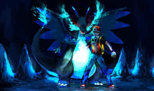 Ashand Mega Charizardin Ice Cave Wallpaper