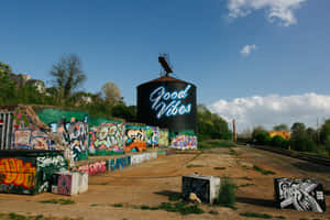 Asheville Good Vibe Water Tank Landmark Wallpaper