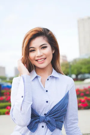 Asian Woman With A Stunning Smile Wallpaper