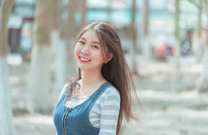 Asian Woman With Fair White Skin Wallpaper