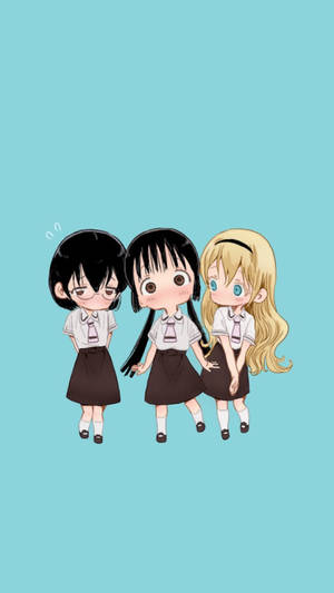 Asobi Asobase Chibi Art Style Wallpaper