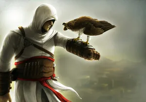 Assassin's Creed Altair With Eagle Wallpaper