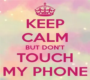 Assertive Reminder: Hands Off My Phone Wallpaper
