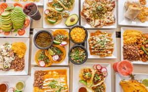 Assorted Mexican Dishes Spread Wallpaper