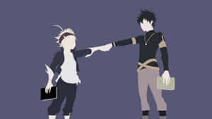 Asta And Yuno Grimoire Fist Bump Black Clover 4k Wallpaper