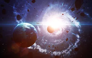 Asteroids And Earth Wallpaper
