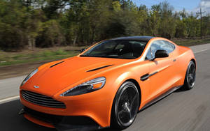 Aston Martin Orange Virage Wallpaper