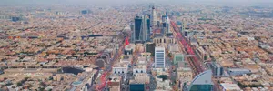Astonishing Aerial View Of Riyadh Wallpaper