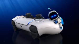 Astro-bot With Ps5 Controller Wallpaper