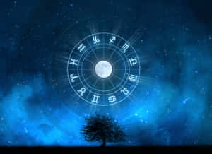 Astrological Signsand Full Moon Wallpaper