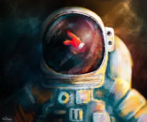 Astronaut Aesthetic Among Us Wallpaper
