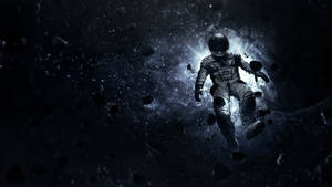 Astronaut Aesthetic Floating In Space Wallpaper