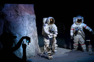 Astronaut Display At Nasa Houston Wallpaper