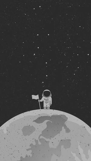 Astronaut Drawing Dope Iphone Wallpaper