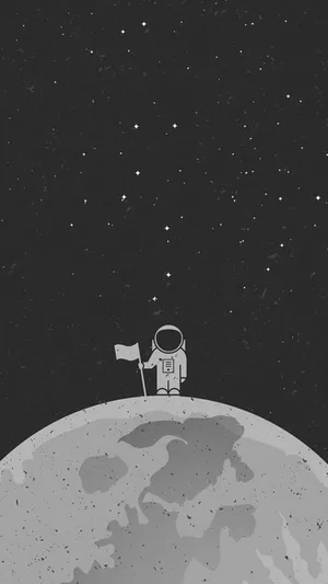 Astronaut Drawing Dope Iphone Wallpaper
