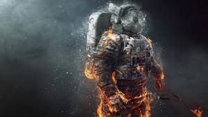 Astronaut Exploring Outer Space Wallpaper