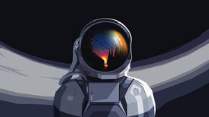 Astronaut Exploring The Vastness Of Space Wallpaper