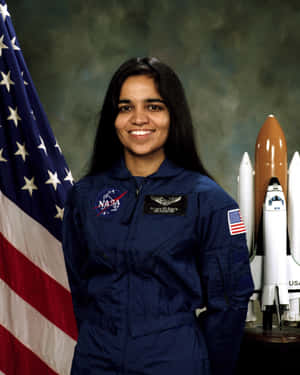 Astronaut Kalpana Chawla Portrait Wallpaper