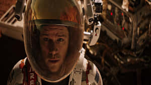 Astronaut Mark Watney Standing On Mars Surface In 'the Martian.' Wallpaper