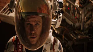 Astronaut Mark Watney Standing On Mars Surface In 'the Martian.' Wallpaper