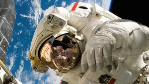 Astronaut Over Earth Desktop Wallpaper