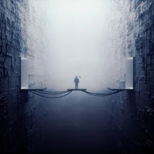 Astronaut, Silhouette, Bridge, Sci-fi, Art Wallpaper