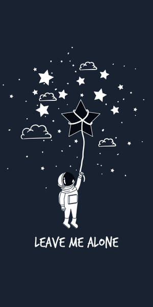 Astronaut Star Balloon Leave Me Alone Wallpaper