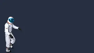 Astronaut Walking In Space Art Wallpaper