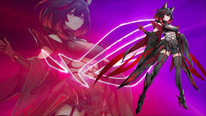 Asus Rog 4k Gaming Anime Girl With Logo Wallpaper