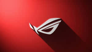 Asus Rog Logo On A Red Background Wallpaper