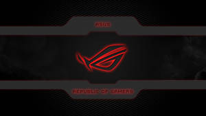 Asus Rog Logo With Borders Wallpaper