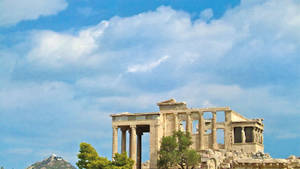 Athens Temple Of Athena Polias Wallpaper