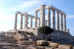 Athens Temple Of Poseidon Wallpaper