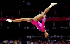 Athletic Gabby Douglas Flip Wallpaper