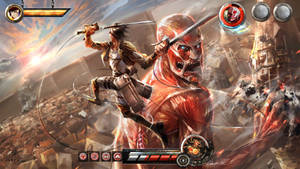Attack On Titan Colossal Titan Vs Eren Wallpaper