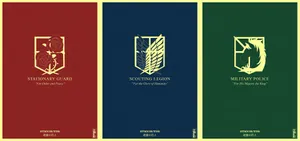 Attack On Titan Military Logo Symbols Wallpaper