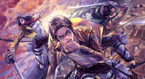 Attackon Titan Scoutsin Action Wallpaper