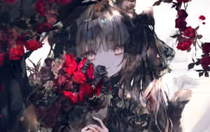 Attractive Gothic Anime Girl Wallpaper