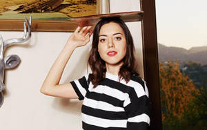 Aubrey Plaza Fashion Model Wallpaper