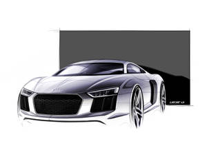 Audi R8 Contemporary Art Wallpaper