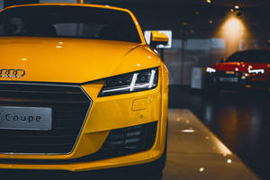 Audi Tt Yellow Headlight View Wallpaper