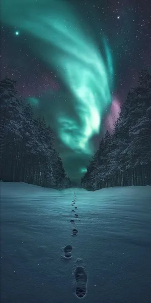 Aurora Borealis As A Lit Iphone Wallpaper Wallpaper