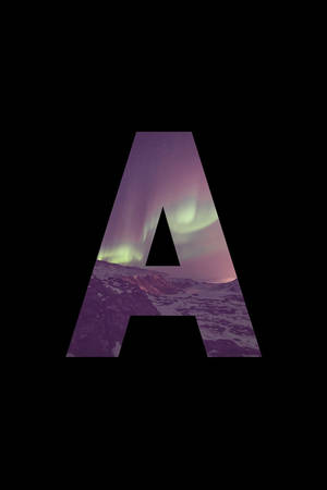 Aurora Borealis On Capital Letter A Wallpaper