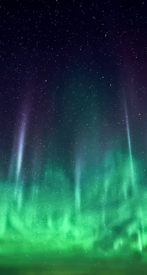 Aurora Night Sky Stars Wallpaper