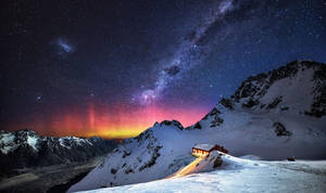 Aurora Polaris And Milky Way Wallpaper