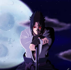 Auspicious Blue Sasuke Character Wallpaper