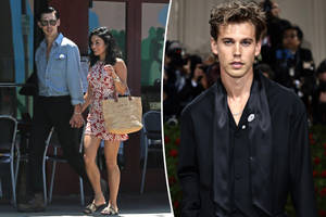 Austin Butler Alongside Vanessa Hudgens At An Event Wallpaper